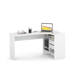 Компьютерный стол "СПм-25", 1450 810 740 мм, правый, цвет белый