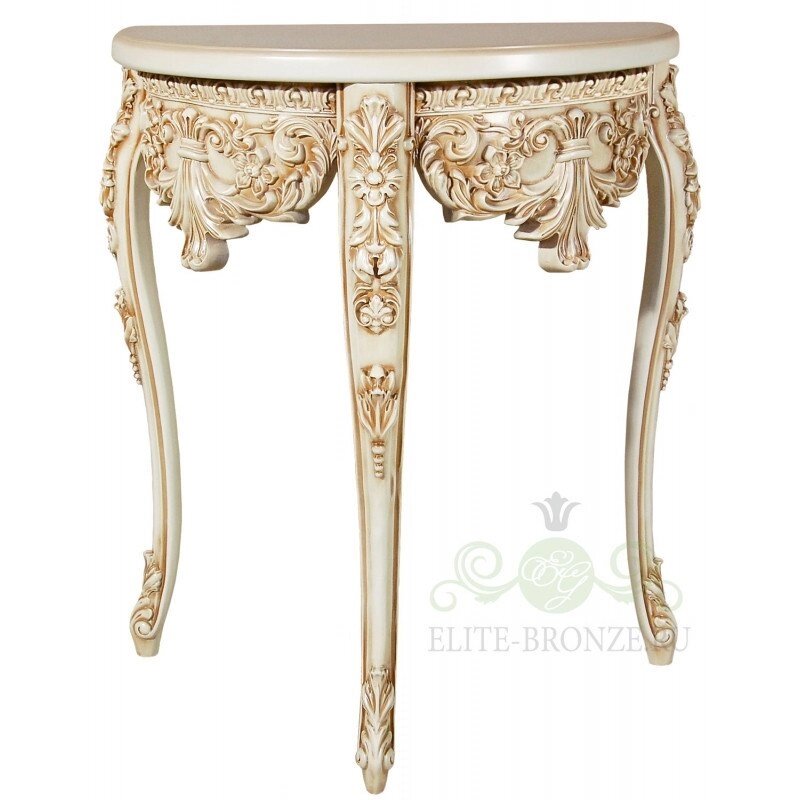 Консольный стол "Mezza luna" 725 х 810 х 420 цвет "Слоновая кость" от компании Интернет-гипермаркет «MALL24» - фото 1