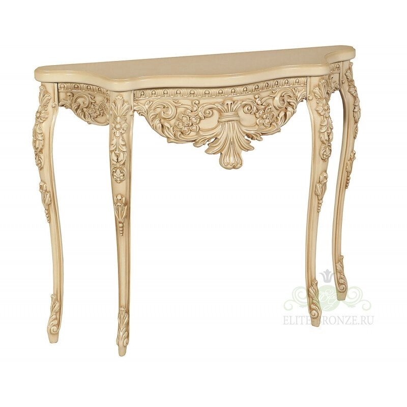 Консольный стол "Версаль" средний 960 х 812 х 345цвет "Слоновая кость" от компании Интернет-гипермаркет «MALL24» - фото 1