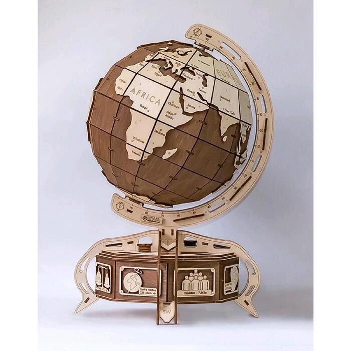 Конструктор деревянный 3D "Глобус" от компании Интернет-гипермаркет «MALL24» - фото 1