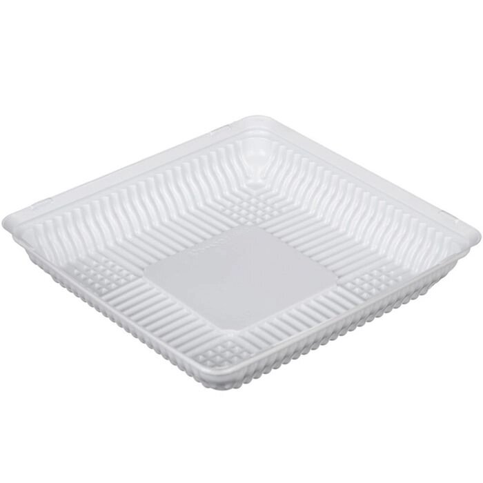 Контейнер для торта Т-160Д (Т), квадратный, цвет белый, размер 20,5 х 20,5 х 3,7 см от компании Интернет-гипермаркет «MALL24» - фото 1