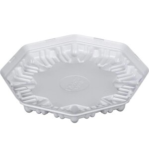 Контейнер для торта Т-201Д (Т), восьмиугольный, цвет белый, размер 18,5 х 18,5 х 2,5 см