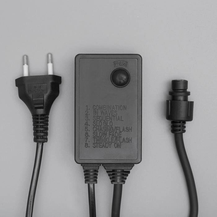 Контроллер уличный для гирлянд УМС, до 1000 LED, 220V, Н. Т. 3W, 8 режимов от компании Интернет-гипермаркет «MALL24» - фото 1