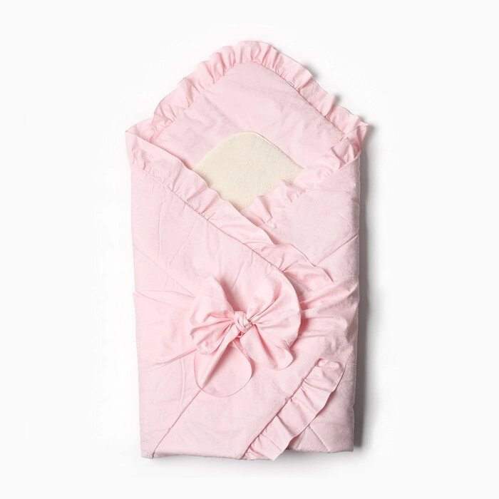 Конверт-одеяло (меховая вставка) А. 2153, цвет розовый, р-р. 100х102 от компании Интернет-гипермаркет «MALL24» - фото 1