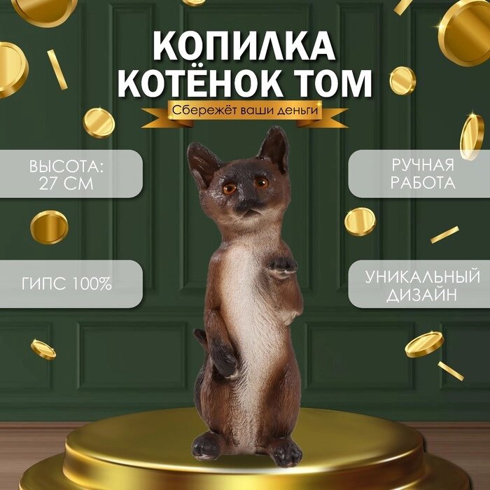 Копилка "Котенок Том" 27 х 10 х 10 см. от компании Интернет-гипермаркет «MALL24» - фото 1