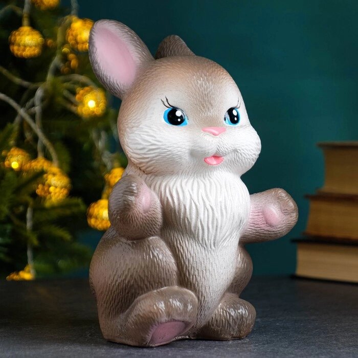 Копилка "Радостный заяц" коричневый, 21см от компании Интернет-гипермаркет «MALL24» - фото 1