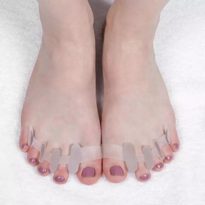 Корректоры для пальцев ног, на 5 пальцев, силиконовые, пара, цвет белый от компании Интернет-гипермаркет «MALL24» - фото 1