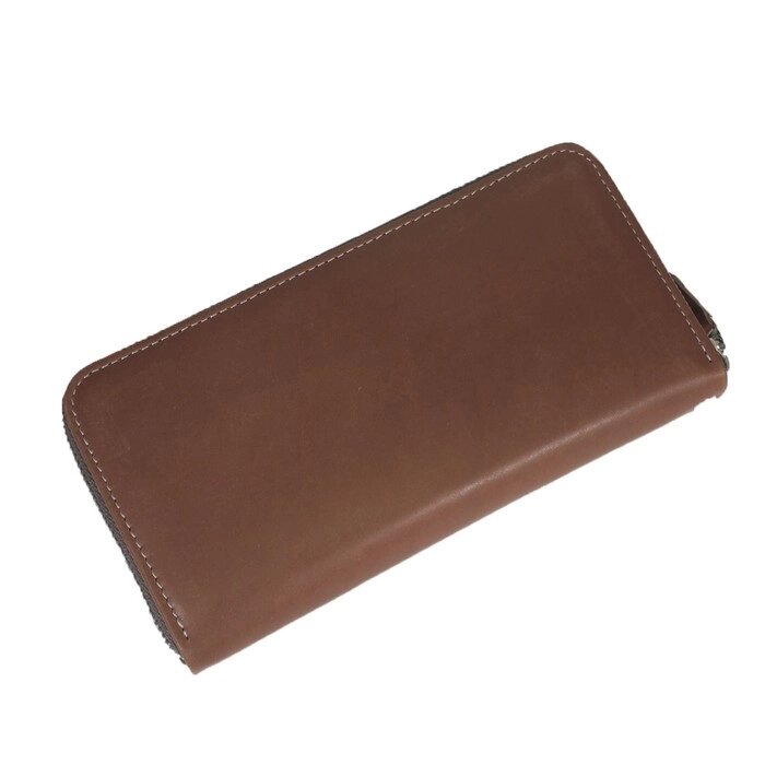 Кошелёк женский, молния металлическая, размер 9,5х19 см, цвет коричневый шора от компании Интернет-гипермаркет «MALL24» - фото 1