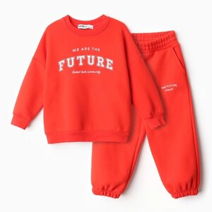 Костюм детский (свитшот, брюки) KAFTAN Future р. 36 (134-140), красный