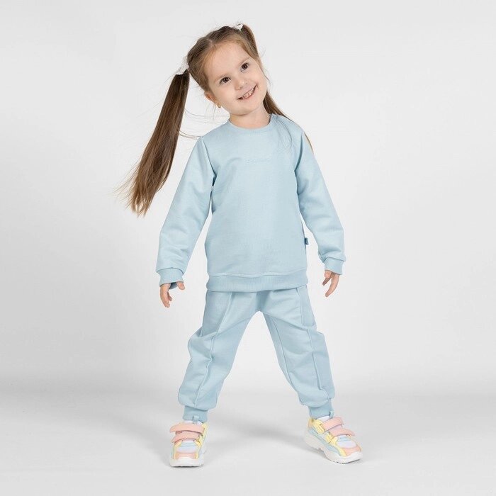 Костюм детский: свитшот и брюки One love light, рост 80 см, цвет светло-голубой от компании Интернет-гипермаркет «MALL24» - фото 1