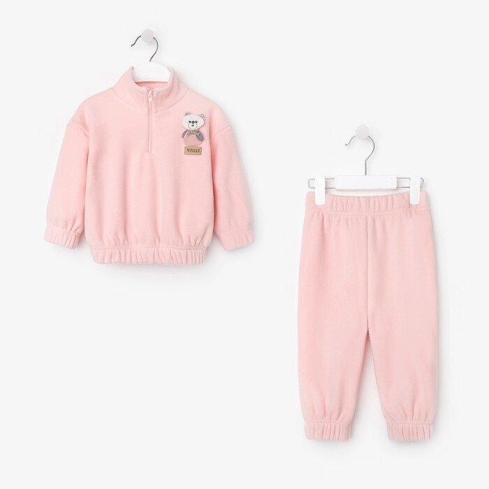 Костюм детский (толстовка, брюки) MINAKU цвет персиковый, рост 74-80 от компании Интернет-гипермаркет «MALL24» - фото 1