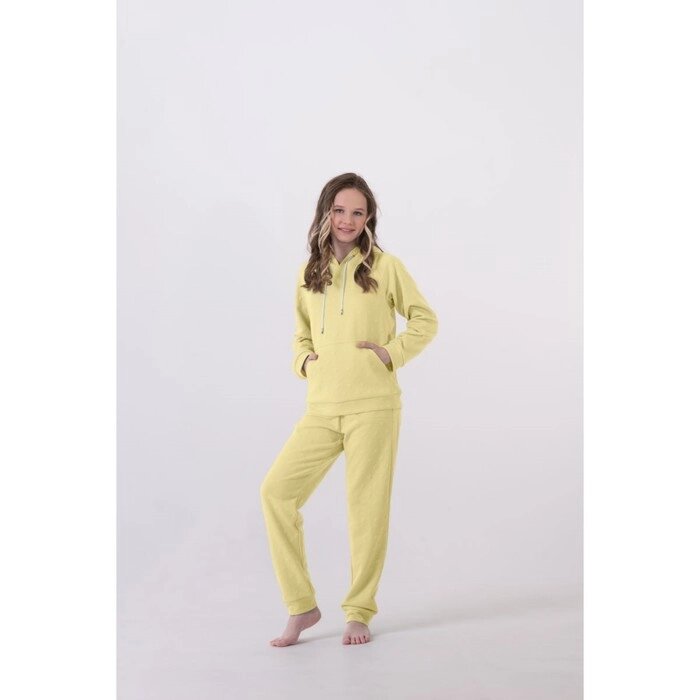 Костюм для девочки: худи, брюки, рост 134 см, цвет лимон от компании Интернет-гипермаркет «MALL24» - фото 1