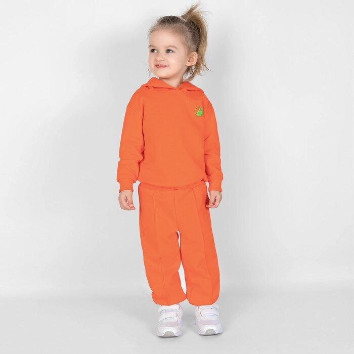 Костюм для девочки: худи и брюки, рост 80 см, цвет оранжевый от компании Интернет-гипермаркет «MALL24» - фото 1
