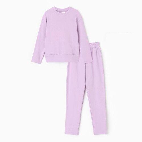 Костюм для девочки (свитшот, брюки) MINAKU цвет лиловый, рост 164 см