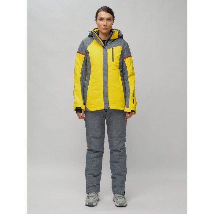 Костюм горнолыжный женский, размер 44, цвет жёлтый от компании Интернет-гипермаркет «MALL24» - фото 1
