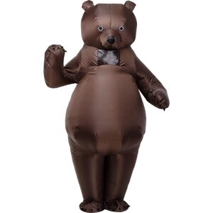 Костюм надувной "Бурый медведь", рост 150-190 см