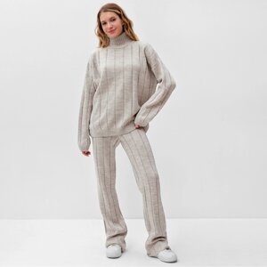 Костюм женский (джемпер+брюки) MINAKU: Knitwear collection цвет капучино, р-р 46-48