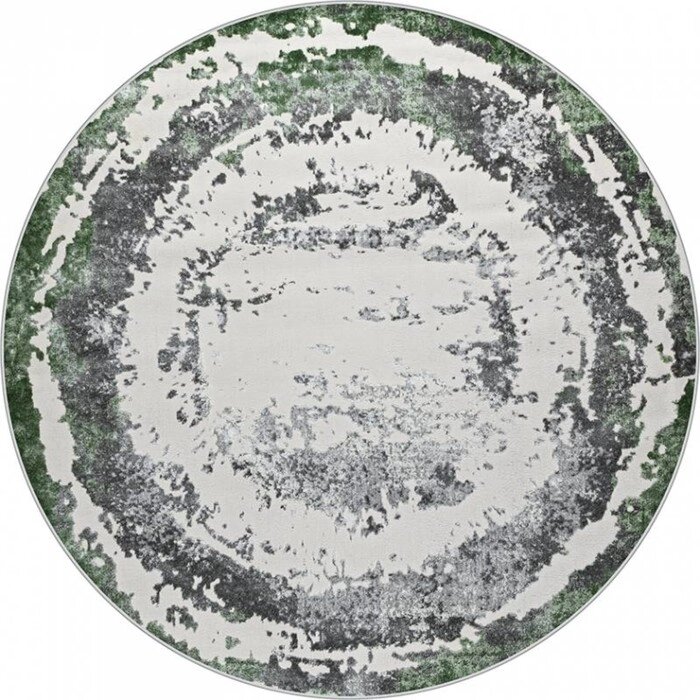 Ковёр круглый Kleopatra 36897J, размер 150x150 см, цвет green fls/l. grey от компании Интернет-гипермаркет «MALL24» - фото 1