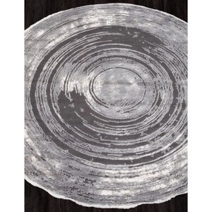 Ковёр круглый Safir 00843G, размер 117х117 см, цвет grey / grey