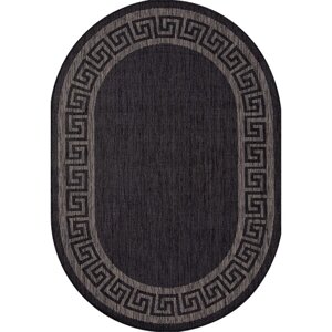Ковёр овальный Vegas s002, размер 120x170 см, цвет black