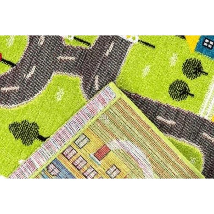 Ковер Play rugs, размер 133x190 см, дизайн D784A GREEN/CREAM от компании Интернет-гипермаркет «MALL24» - фото 1