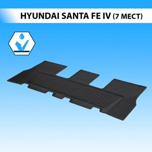 Коврик салона Rival (3-й ряд) Hyundai Santa Fe IV 5D 2018-н. в., без крепежа, 12306009