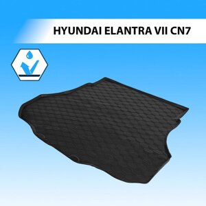 Коврик в багажник автомобиля Rival, Hyundai Elantra VII CN7 седан 2021-н. в., полиуретан, 12301004