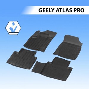 Коврики в салон Rival для Geely Atlas Pro 2021-н. в., литьевой полиуретан, крепеж, 4 части