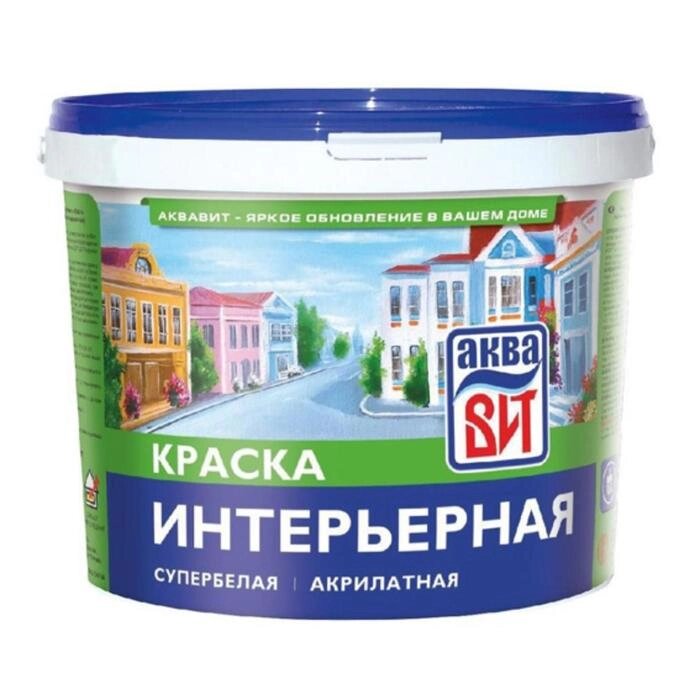 Краска интерьерная АкваВИТ супербелая ВАК-14  13 кг от компании Интернет-гипермаркет «MALL24» - фото 1