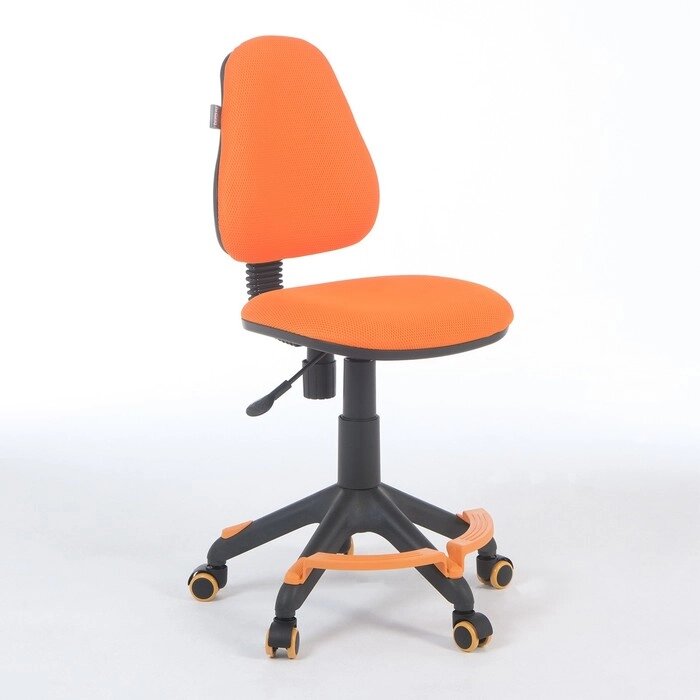 Кресло детское Бюрократ KD-4-F оранжевый TW-96-1 крестовина пластик, с подставкой. для ног от компании Интернет-гипермаркет «MALL24» - фото 1