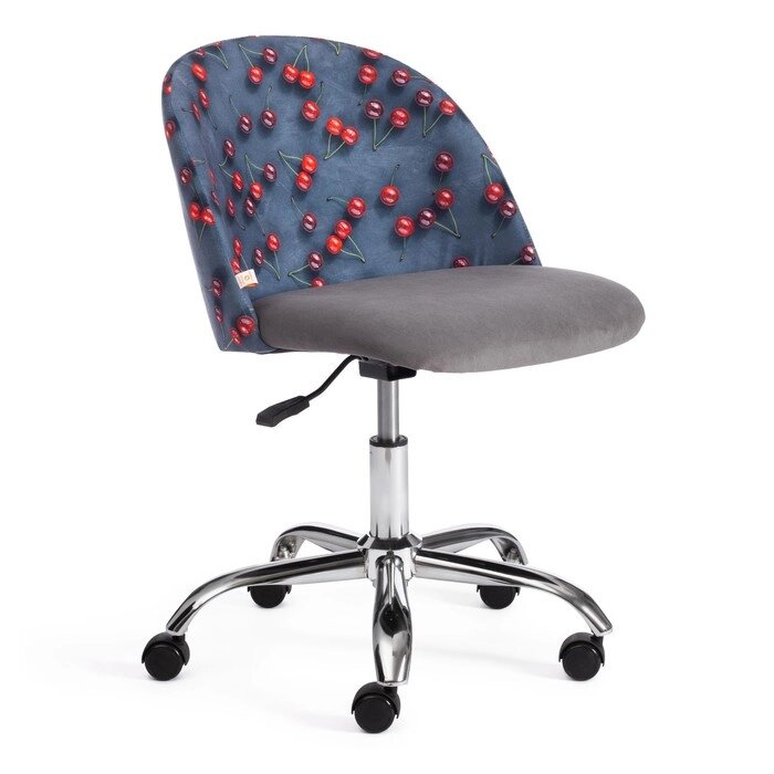 Кресло детское  MELODY ткань/флок, серый, Botanica 08 cherry/29 от компании Интернет-гипермаркет «MALL24» - фото 1