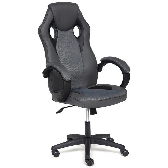 Кресло для геймеров  RACER GT new экокожа/ткань, металлик/серый, 36/12 от компании Интернет-гипермаркет «MALL24» - фото 1