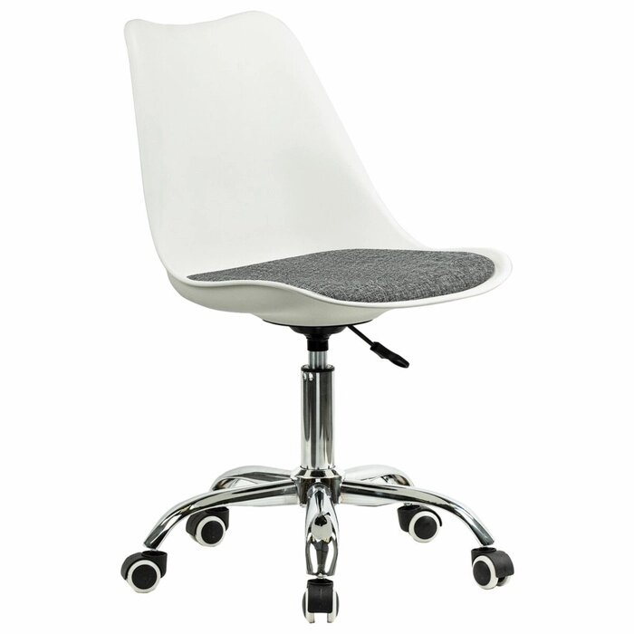 Кресло для оператора BRABIX Eames MG-310 CH, хром, пластик белый, ткань серая от компании Интернет-гипермаркет «MALL24» - фото 1