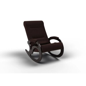 Кресло-качалка "Вилла", 1040 640 900 мм, ткань, цвет шоколад
