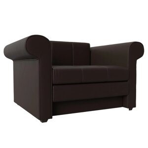 Кресло-кровать "Берли", механизм еврософа, экокожа, цвет коричневый
