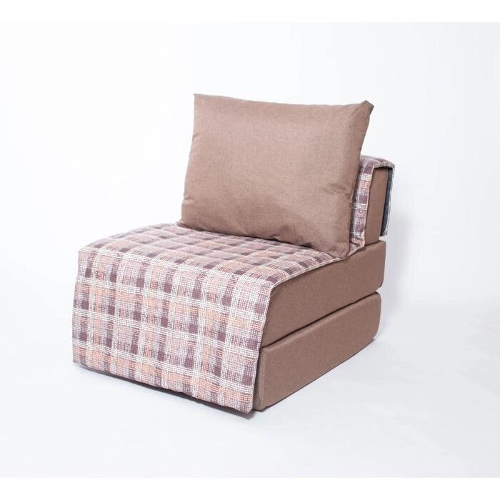 Кресло - кровать бескаркасное "Харви" с накидкой - матрасиком, размер 75 x 100 x 90 см, цвет коричневый от компании Интернет-гипермаркет «MALL24» - фото 1
