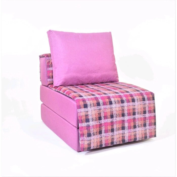 Кресло - кровать "Харви" с накидкой - матрасиком, размер 75 х 100 см, сиреневый, квадро, рогожка от компании Интернет-гипермаркет «MALL24» - фото 1
