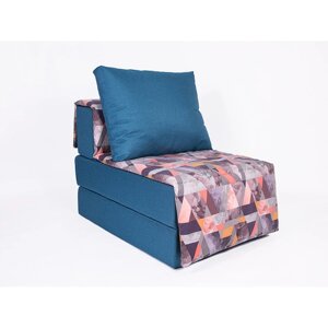 Кресло-кровать "Харви" с накидкой-матрасиком, размер 75100 см, цвет морской, манговый