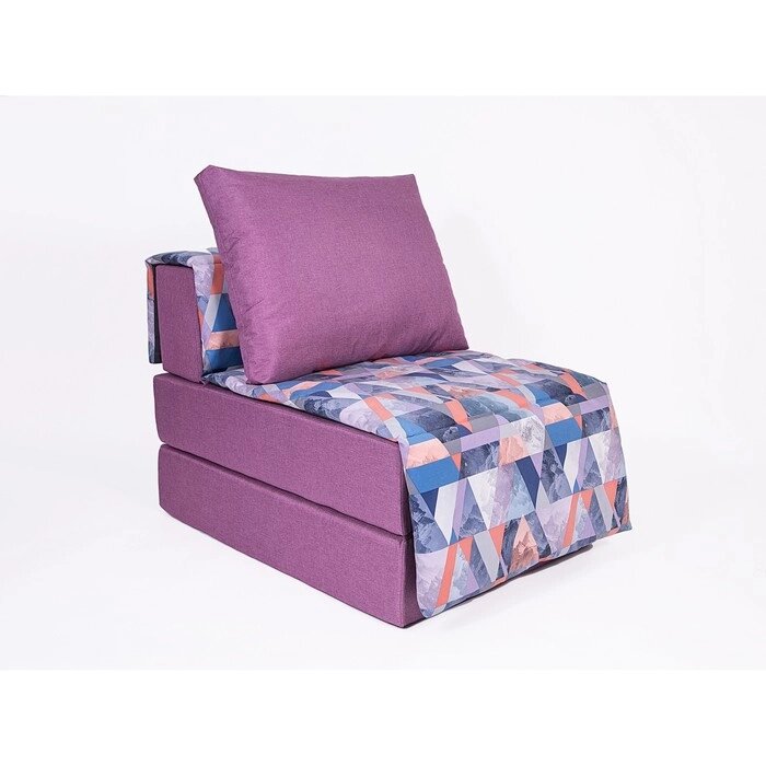 Кресло-кровать "Харви" с накидкой-матрасиком, размер 75100 см, цвет сиреневый, деним от компании Интернет-гипермаркет «MALL24» - фото 1