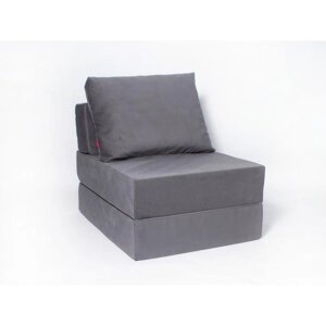 Кресло-кровать "Окта", размер 75x100 см, цвет серый, велюр