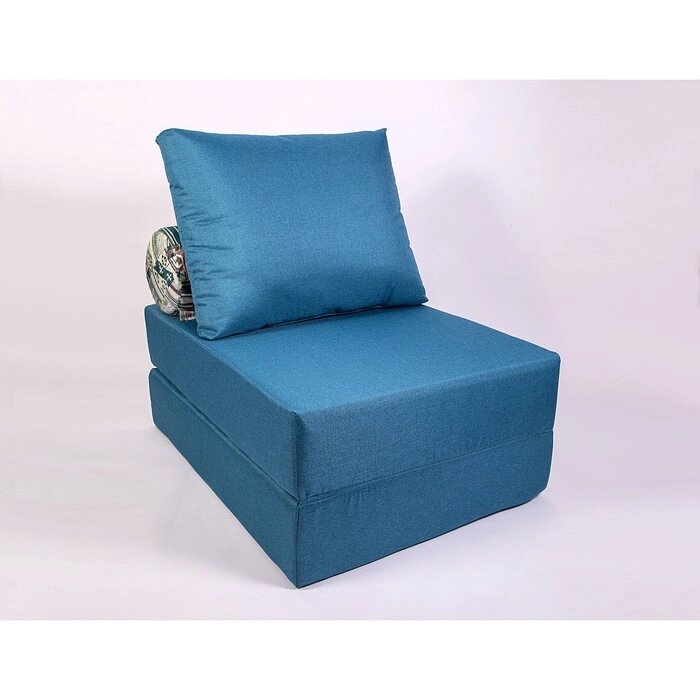 Кресло-кровать "Прайм" с матрасиком, размер 75100 см, цвет морской, рогожка, велюр от компании Интернет-гипермаркет «MALL24» - фото 1