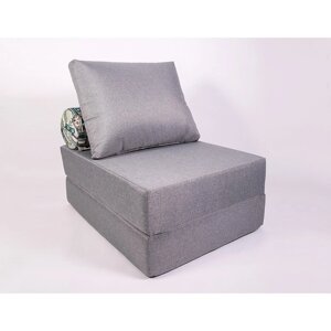 Кресло-кровать "Прайм" с матрасиком, размер 75100 см, цвет серый, рогожка, велюр