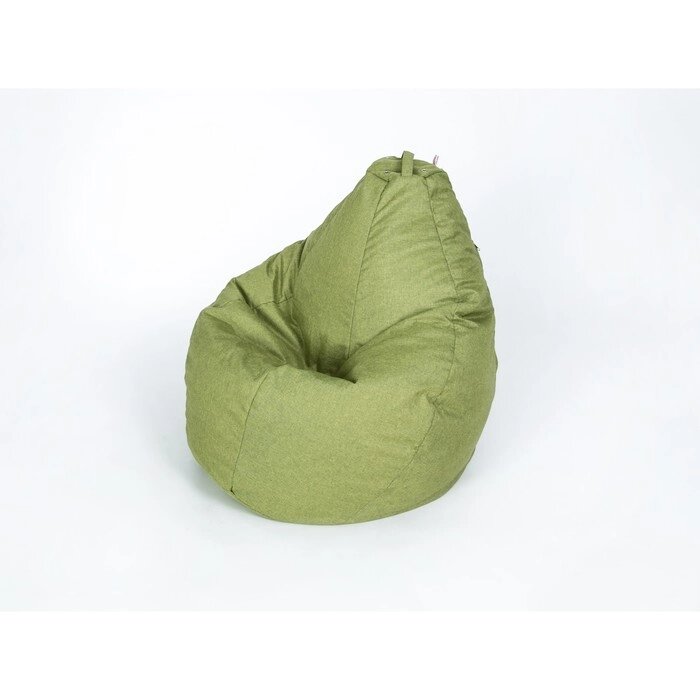 Кресло - мешок "Груша", малая, ширина 60 см, высота 85 см, цвет оливковый, рогожка от компании Интернет-гипермаркет «MALL24» - фото 1
