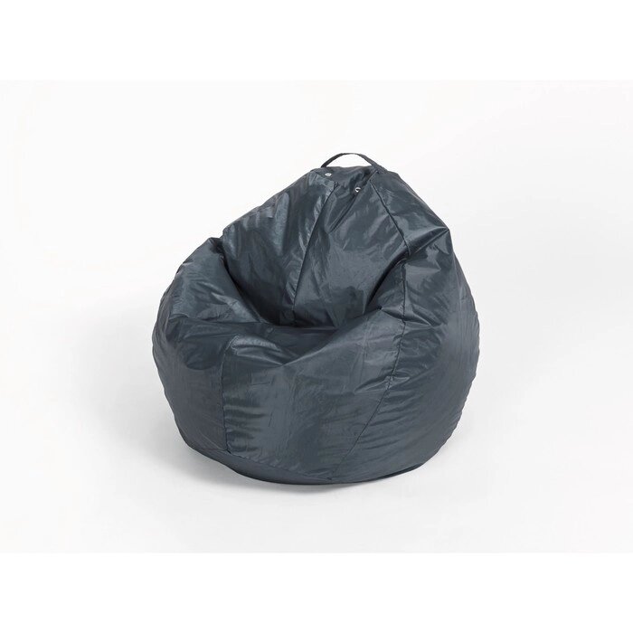 Кресло - мешок "Груша" малая, ширина 60 см, высота 85 см, цвет сине - чёрный, плащёвка от компании Интернет-гипермаркет «MALL24» - фото 1