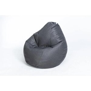 Кресло-мешок "Груша" среднее, диаметр 75 см, высота 120 см, цвет тёмно-серый