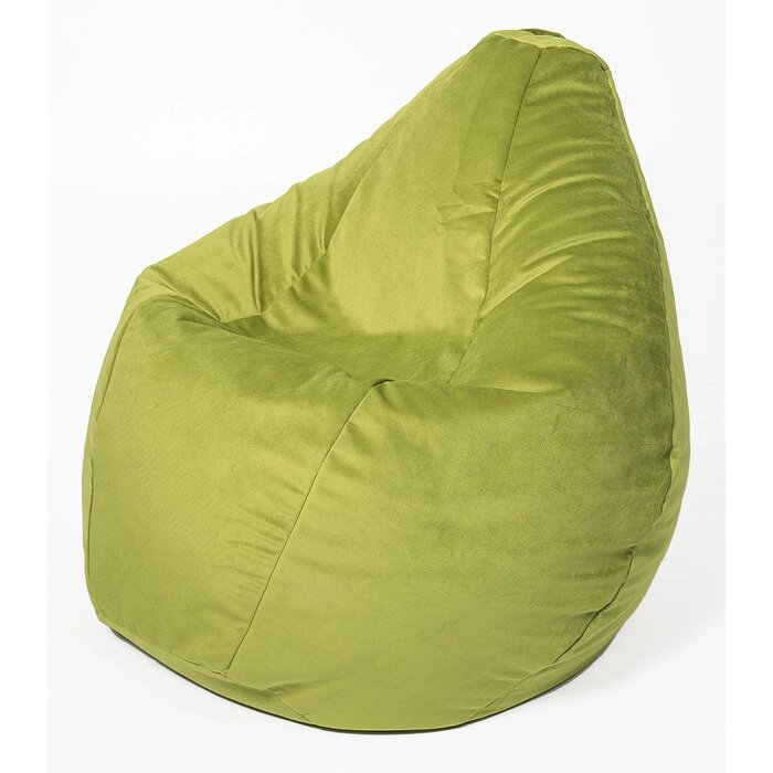 Кресло-мешок "Груша" средняя, диаметр 75 см, высота 120 см, травяной, велюр от компании Интернет-гипермаркет «MALL24» - фото 1