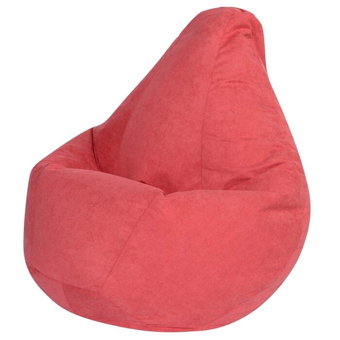 Кресло-мешок "Груша", велюр, размер 2XL, цвет коралловый от компании Интернет-гипермаркет «MALL24» - фото 1