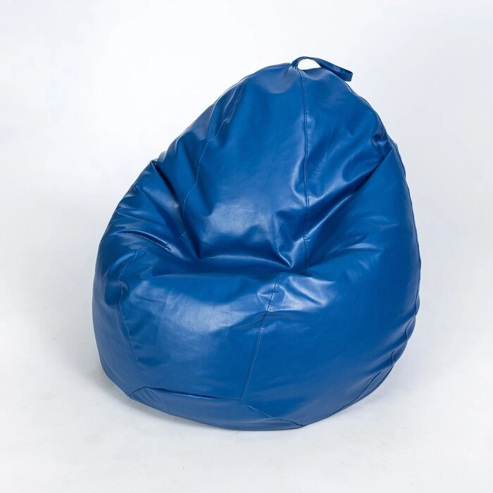 Кресло-мешок "Люкс", ширина 100 см, высота 150 см, синий, экокожа от компании Интернет-гипермаркет «MALL24» - фото 1