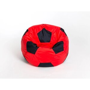 Кресло-мешок "Мяч" большой, диаметр 95 см, цвет красно-чёрный, плащёвка