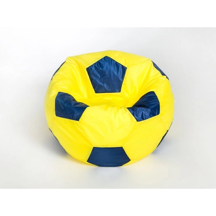 Кресло-мешок "Мяч" большой, диаметр 95 см, цвет жёлто-синий, плащёвка от компании Интернет-гипермаркет «MALL24» - фото 1